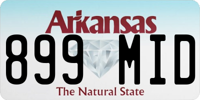 AR license plate 899MID