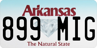 AR license plate 899MIG
