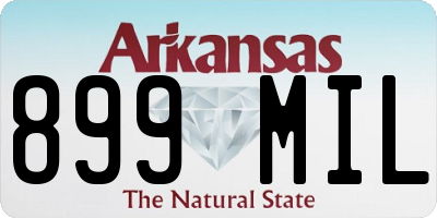 AR license plate 899MIL
