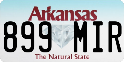 AR license plate 899MIR