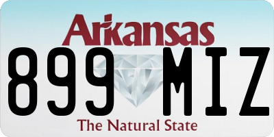AR license plate 899MIZ