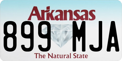 AR license plate 899MJA