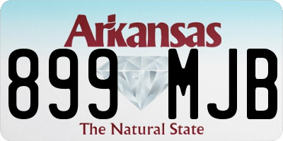 AR license plate 899MJB