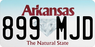 AR license plate 899MJD