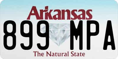 AR license plate 899MPA