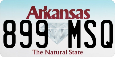 AR license plate 899MSQ
