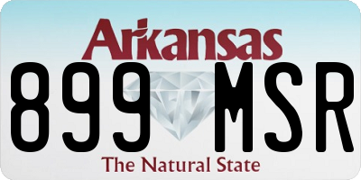 AR license plate 899MSR