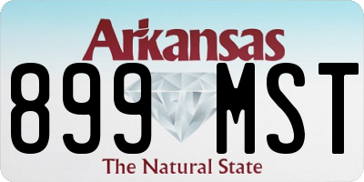 AR license plate 899MST
