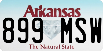 AR license plate 899MSW