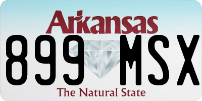 AR license plate 899MSX