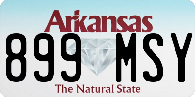 AR license plate 899MSY