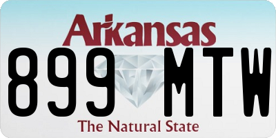 AR license plate 899MTW