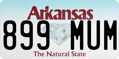AR license plate 899MUM