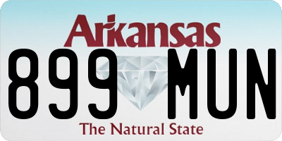 AR license plate 899MUN