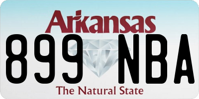 AR license plate 899NBA