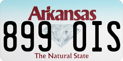 AR license plate 899OIS