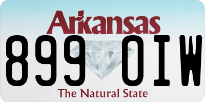 AR license plate 899OIW