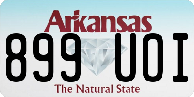 AR license plate 899UOI