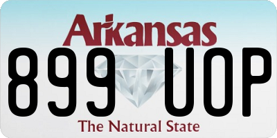 AR license plate 899UOP