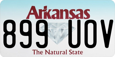 AR license plate 899UOV