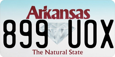 AR license plate 899UOX
