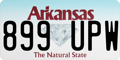 AR license plate 899UPW