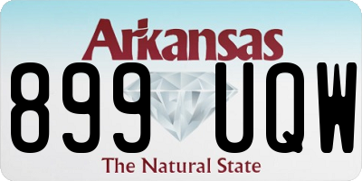 AR license plate 899UQW