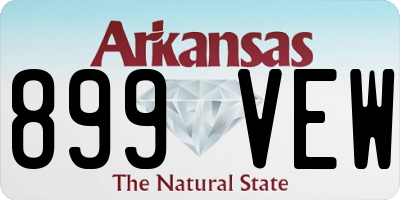 AR license plate 899VEW