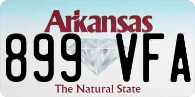 AR license plate 899VFA