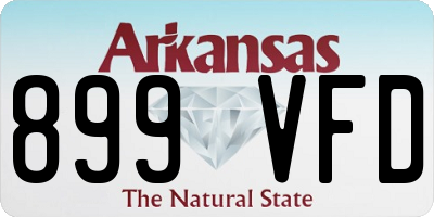 AR license plate 899VFD