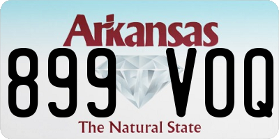 AR license plate 899VOQ