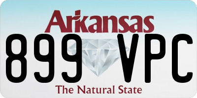 AR license plate 899VPC