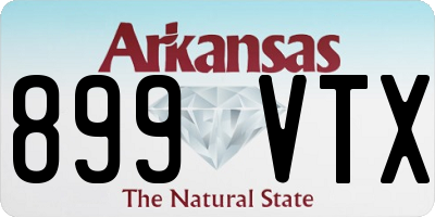 AR license plate 899VTX
