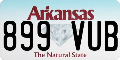 AR license plate 899VUB