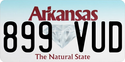 AR license plate 899VUD