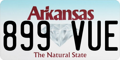 AR license plate 899VUE