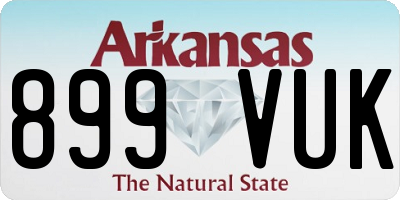 AR license plate 899VUK