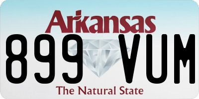 AR license plate 899VUM
