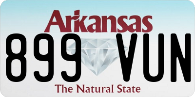 AR license plate 899VUN