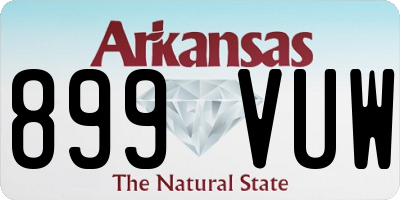 AR license plate 899VUW