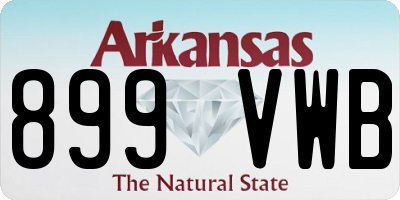 AR license plate 899VWB