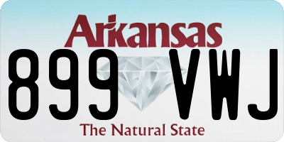AR license plate 899VWJ