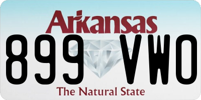 AR license plate 899VWO