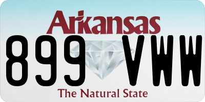 AR license plate 899VWW