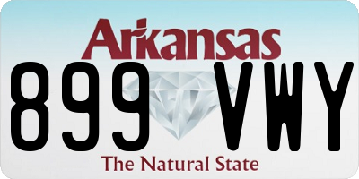 AR license plate 899VWY