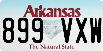 AR license plate 899VXW