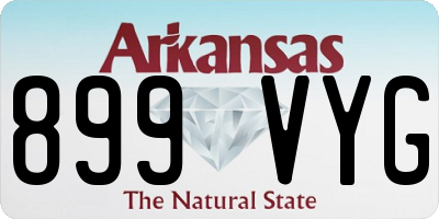 AR license plate 899VYG