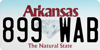AR license plate 899WAB