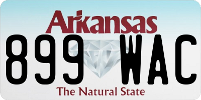 AR license plate 899WAC