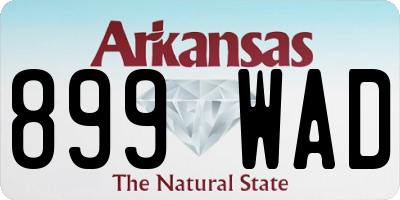 AR license plate 899WAD